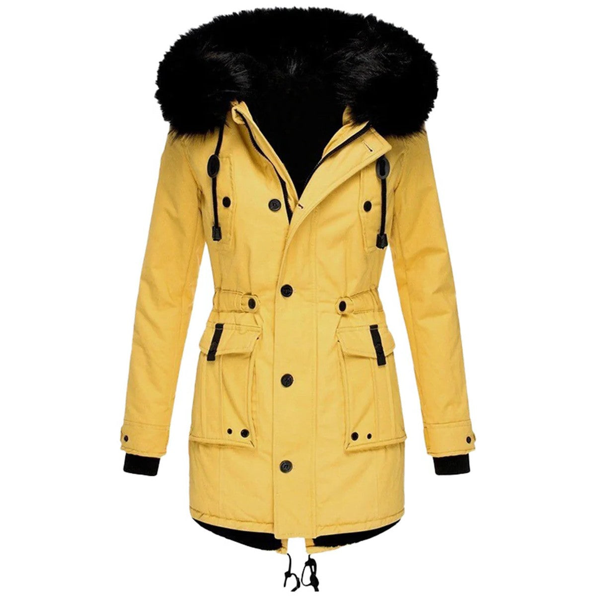 Metallic Quilted Puffer Jacket with Full Zip Hood for Winter Warmth
