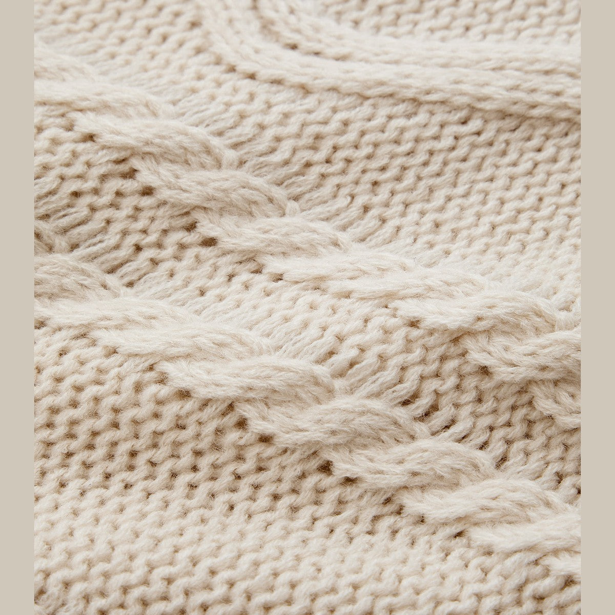 Chunky Crewneck Pullover with Textural Cable Pattern and Ribbed Trim