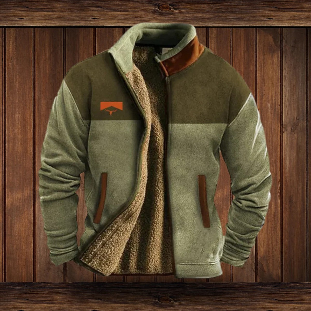 Thermal Full Zip Fleece Jacket with Stand Collar and Zipper Pockets