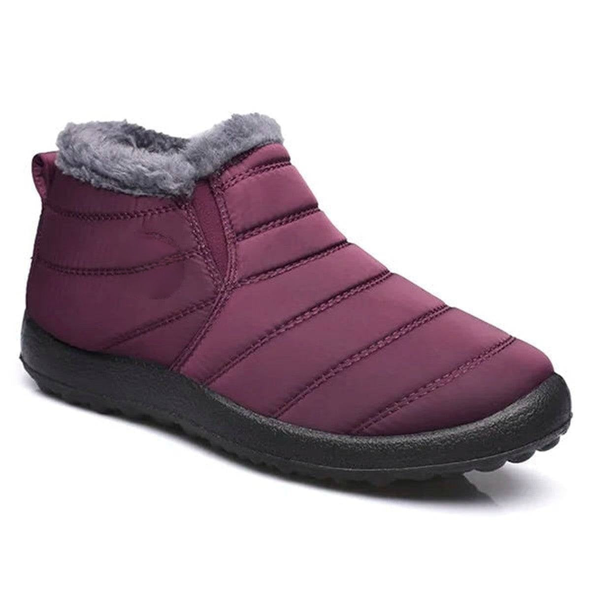 Thermal Warm Ankle Snow Boots with Plush Fur Lining and Anti Slip Soles