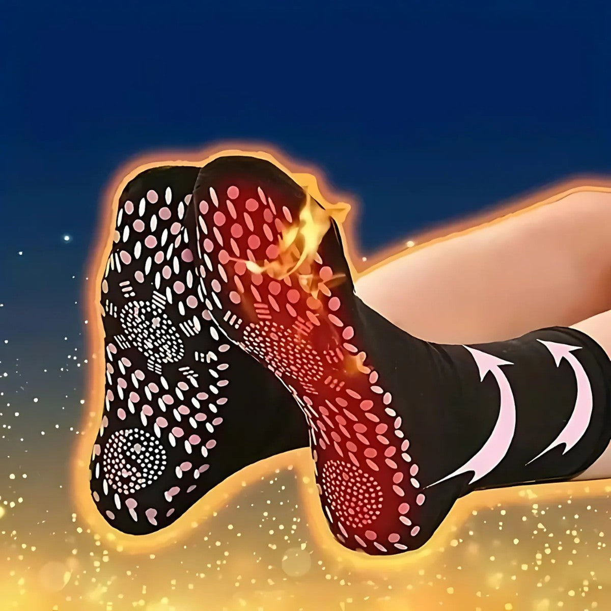 Electric Thermal Socks with Temperature Control and Battery Pouch for Winter
