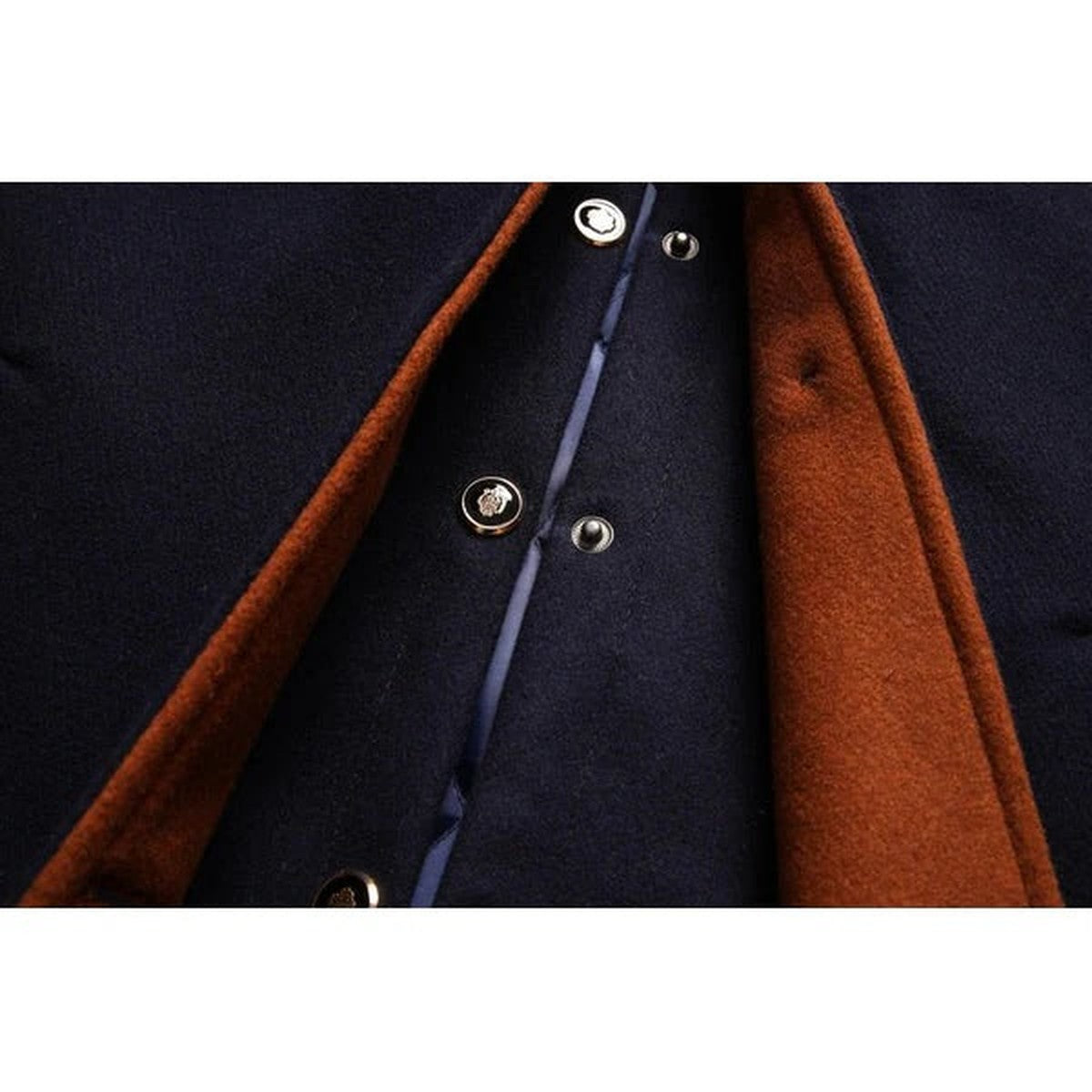 Classic Wool Trench Overcoat for Men with Notched Lapel Collar