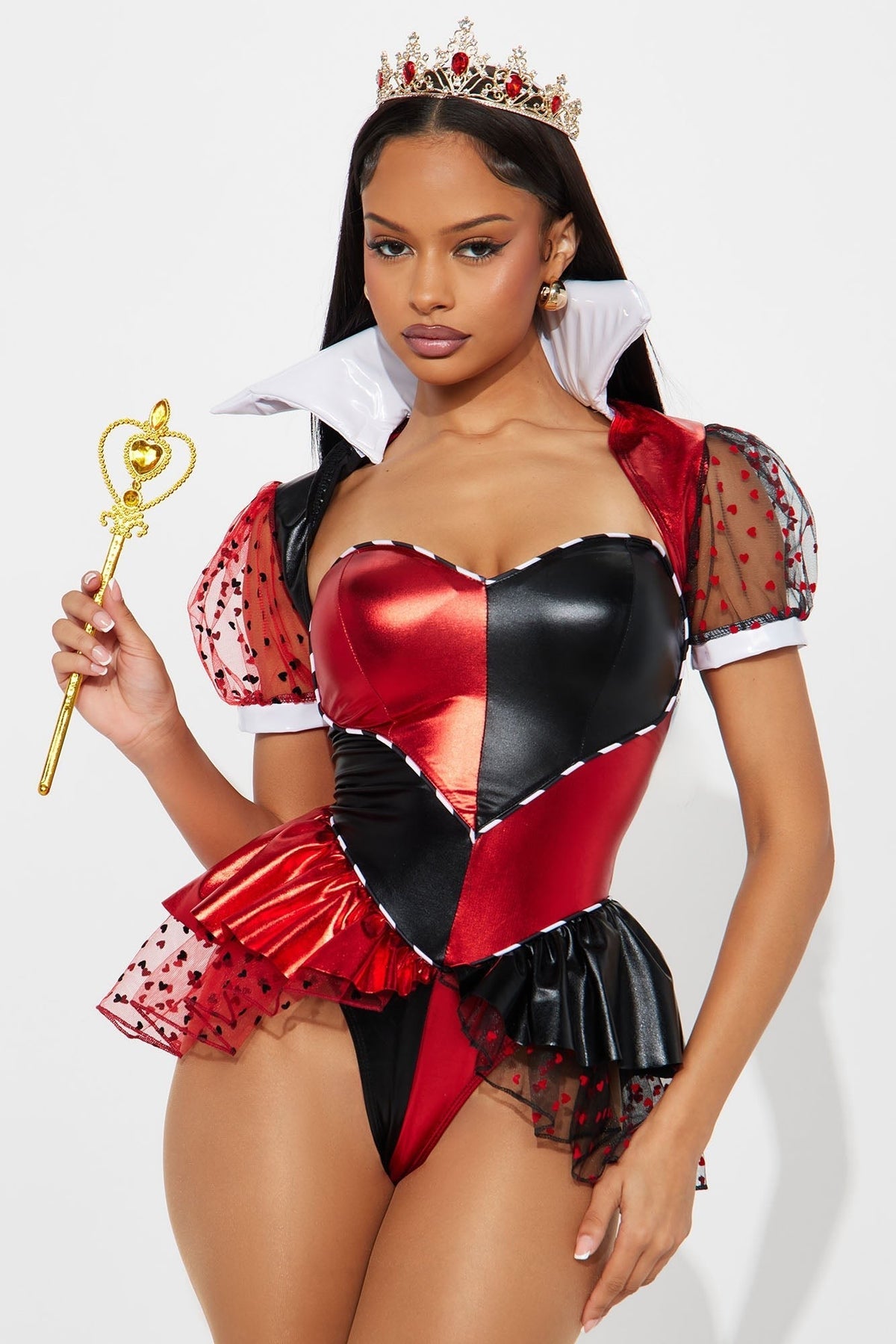 Five Piece Themed Costume Set with Stretch Bodysuit and Matching Accessories