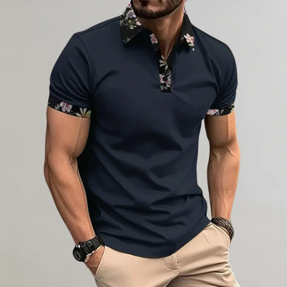 Men's classic fit short sleeve polo shirt, ideal for casual wear. Comfortable and stylish men's everyday top.