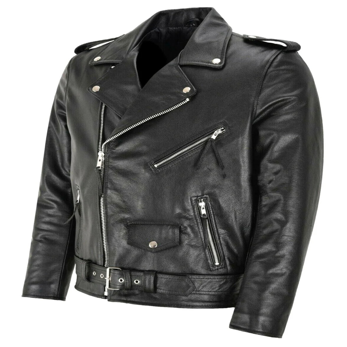Fashionable men's bomber jacket with a smooth finish, belted hem, and secure zippered pockets. Versatile smart casual wear.