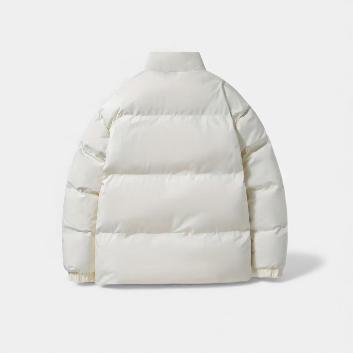 Insulated Puffer Jacket with Funnel Neck and Front Zip, Quilted Design