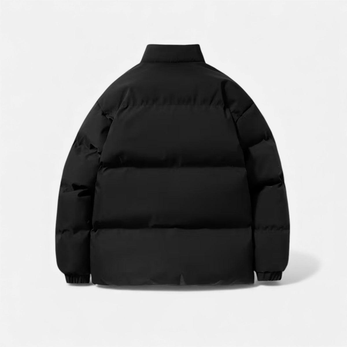 Insulated Puffer Jacket with Funnel Neck and Front Zip, Quilted Design