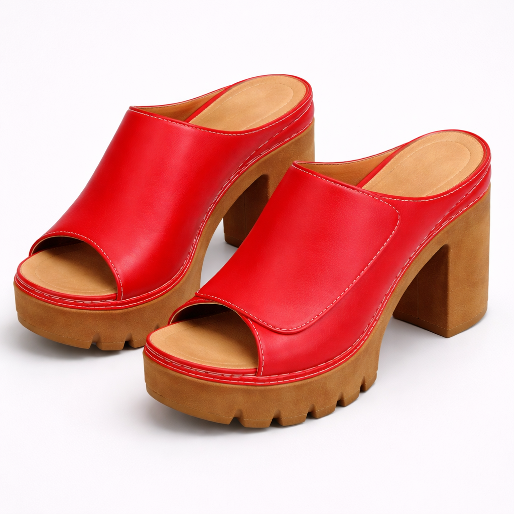 Noor | Strappy Platform Classic Heels