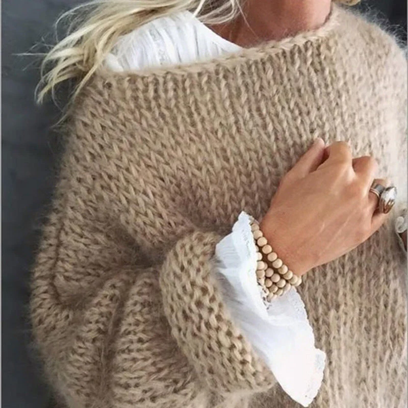Merino Wool Sweater with Ribbed Cuffs and Modern Cut, Machine Washable