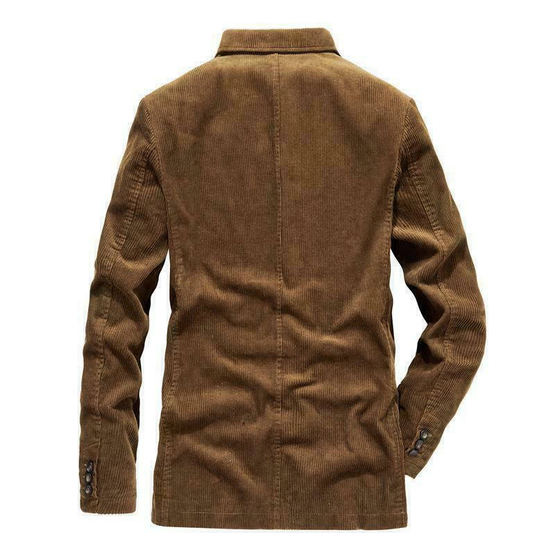 Mens Cotton Corduroy Blazer, Two Button Jacket