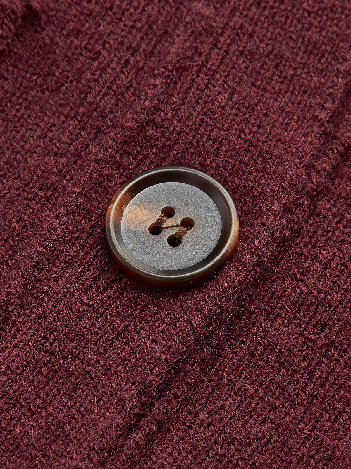 Knit Button Cardigan with V-Neck and Regular Fit