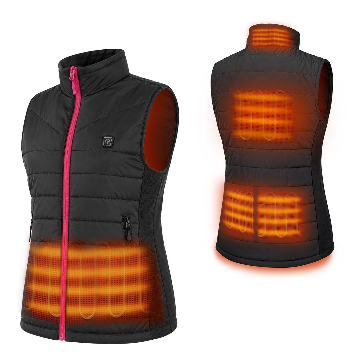 Womens Heated Vest with Six Heating Zones and Three Temperature Levels