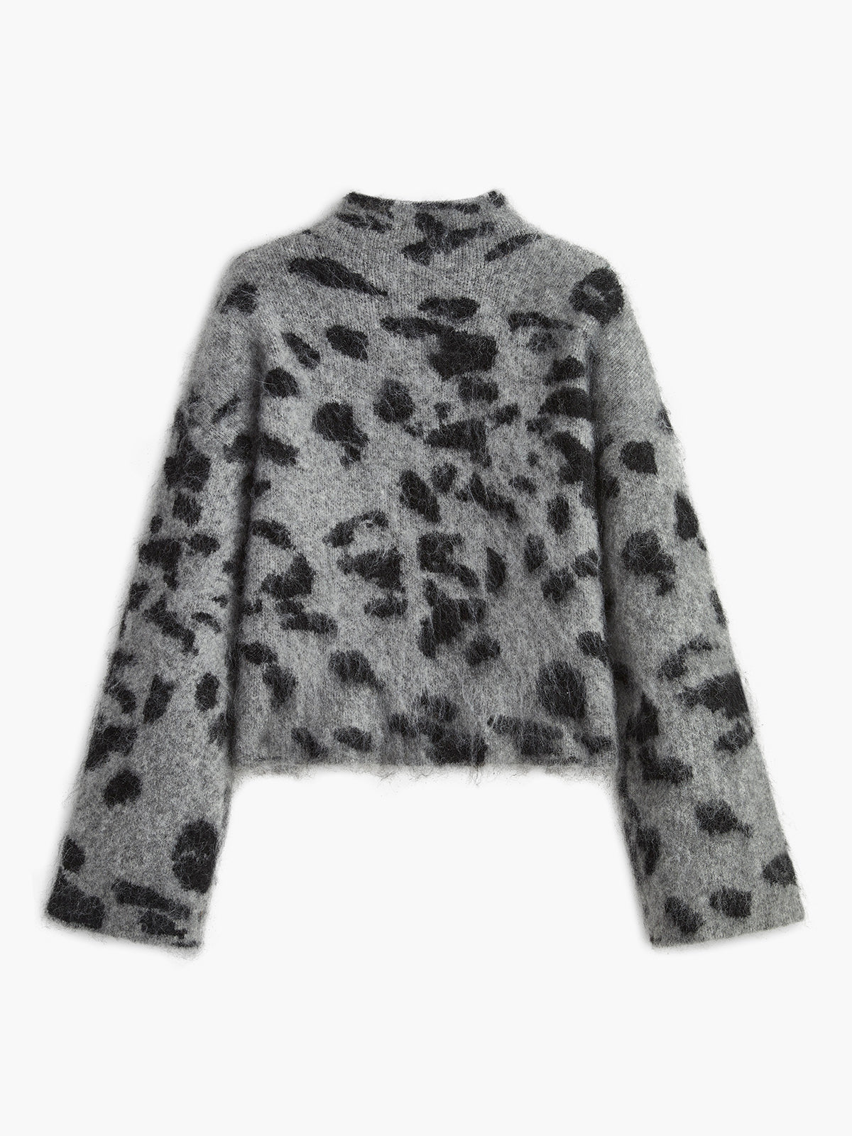 Wool Blend Shift Fit Sweater with Medium Stretch, Plain Design